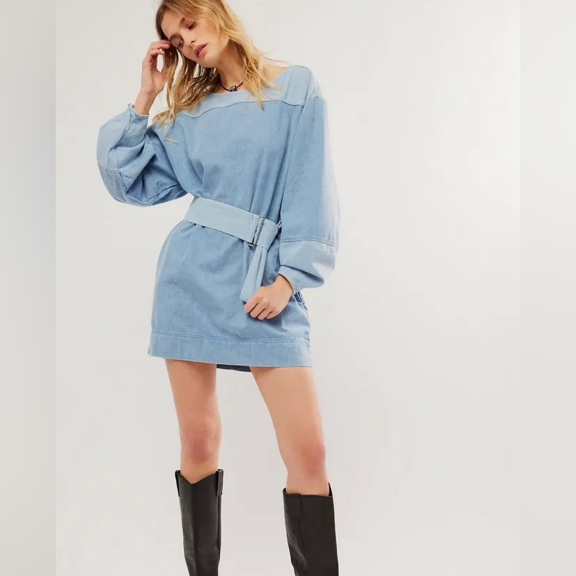 Free People Ora Denim Mini Dress
